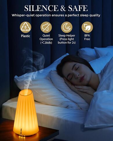 120ML Essential Oil Diffuser,Plastic USB-Power Aromatherapy Diffuser with 3 Timer Settings, Ultrasonic Quiet Operation, Sleep Helper & Dimmable Night Light for Large Room, Home, Office, Studio,Yoga in Saudi Arabia