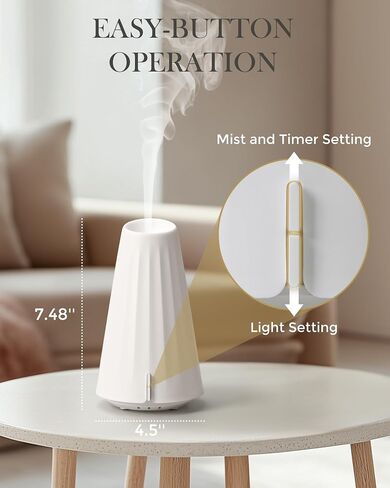 120ML Essential Oil Diffuser,Plastic USB-Power Aromatherapy Diffuser with 3 Timer Settings, Ultrasonic Quiet Operation, Sleep Helper & Dimmable Night Light for Large Room, Home, Office, Studio,Yoga in Saudi Arabia