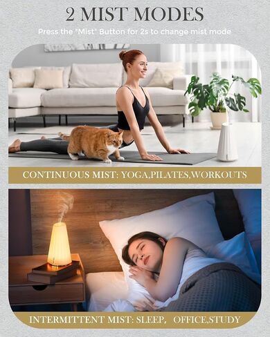 120ML Essential Oil Diffuser,Plastic USB-Power Aromatherapy Diffuser with 3 Timer Settings, Ultrasonic Quiet Operation, Sleep Helper & Dimmable Night Light for Large Room, Home, Office, Studio,Yoga in Saudi Arabia