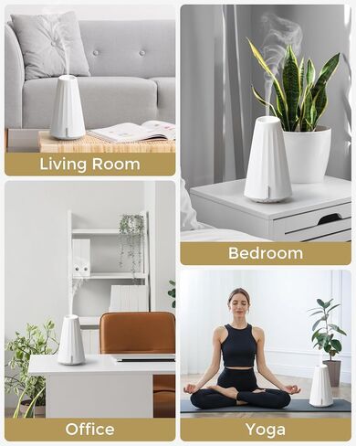 120ML Essential Oil Diffuser,Plastic USB-Power Aromatherapy Diffuser with 3 Timer Settings, Ultrasonic Quiet Operation, Sleep Helper & Dimmable Night Light for Large Room, Home, Office, Studio,Yoga in Saudi Arabia