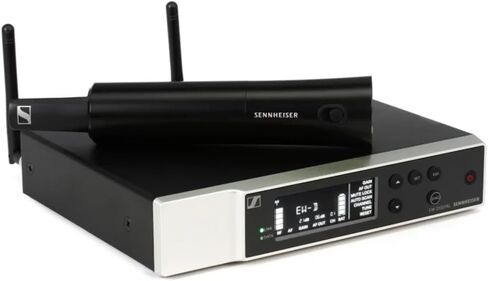 Sennheiser Wireless Handheld Base System Bundle with 4 AA Batteries & Cloth EW-D SKM-S (R4-9) Digital Wireless System with Handheld Transmitter, Receiver, Rack Kit & Accessories (552-608MHz) in Saudi Arabia