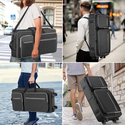 DJ Controller Case with Wheels Compatible with DDJ FLX10 / 1000 / 1000SRT / REV7 / REV5 / SC LIVE 4, Rolling DJ Bag Padded Backpack Soft with Multi-pocket for DJ Controller and Accessories in Saudi Arabia