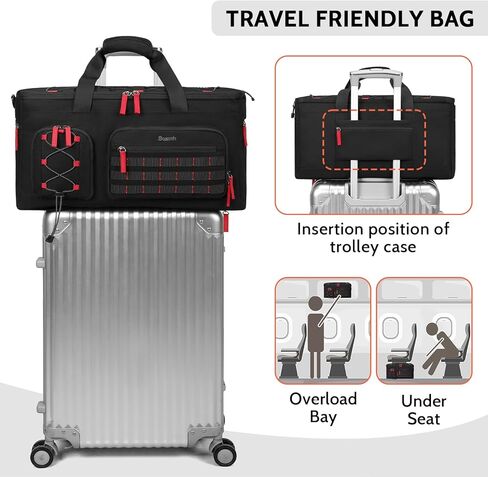 BOSSTIN DJ Cable Gig Bag for Equipment, DJ Cable Organizer Backpack with Detachable Dividers and Padded Bottom, DJ Mixer Bag for Music Gear Accessories with 15.6'' Laptop Compartment (Black) in Kuwait