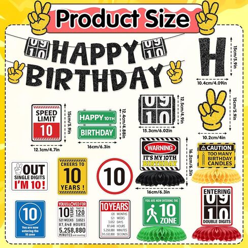 Driver License Birthday Party Decorations - Deorfuy 14PCS 16th Bday Party Banner with Hanging Swirls Decoration Boys Car Theme Honeycomb Centerpieces Decor for Boys in Kuwait