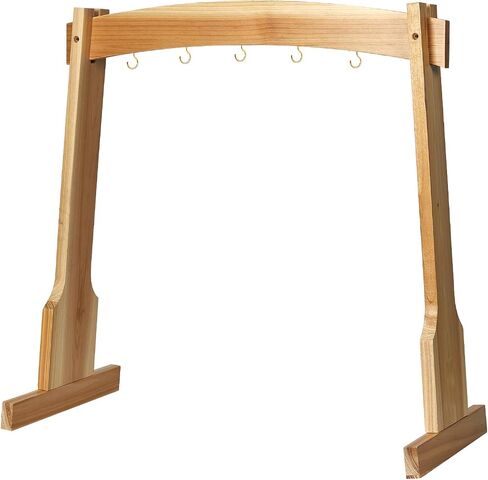 14" Gong Stands, Wind Chimes Wood Stand with Base for 1 Gong or 4 Chimes, Light & Portable Multipurpose Stand, Easy Assembly for Sound Healing, Meditation, Yoga in Saudi Arabia