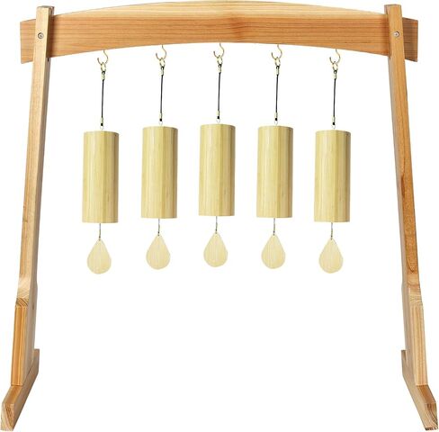 14" Gong Stands, Wind Chimes Wood Stand with Base for 1 Gong or 4 Chimes, Light & Portable Multipurpose Stand, Easy Assembly for Sound Healing, Meditation, Yoga in Saudi Arabia