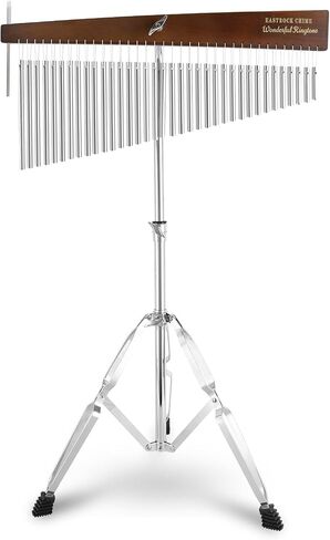 EASTROCK 36 Note Chimes Slant Style Musical Instruments Percussion Instrument European Ash Single-row Chime Bar Chimes Percussion Height-Adjustable Stand Gold in Saudi Arabia