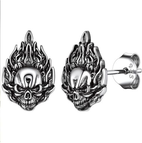 Suplight 925 Sterling Silver Punk Rock أقراط للرجال in Kuwait