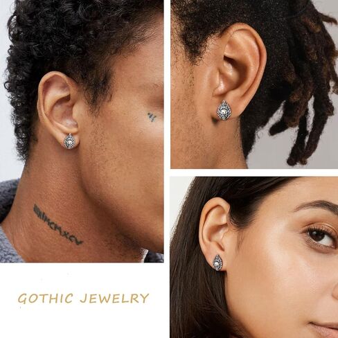 Suplight 925 Sterling Silver Punk Rock أقراط للرجال in Kuwait