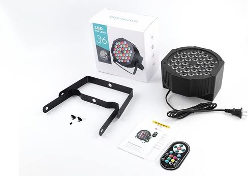 u'king Stage Lights 10 Packs 36led RGB LED PAR Lights ، 7 قناة DJ Party Lights مع التحكم عن بُعد و DMX Controller Sound Sounds Activated For Event in Kuwait