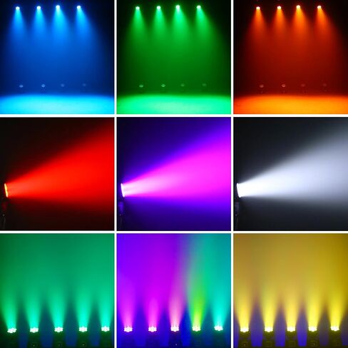 U'King Moving Head Light RGBW Stage Lighting DJ Lights 7 x 10W LED Beam Spotlight 9/14 CH Wash Light with DMX and Sound Activated for Party Church Wedding Bar Christmas Halloween Disco (2 Pack) in Kuwait