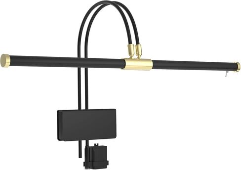 Cocoweb 22" LED Grand Piano Light in Black with Brass Accents with Dimmer Clip in Kuwait