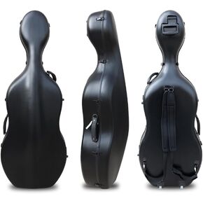 Carbon Fiber Cello Case for 4/4 Full Size Hard Shell with Wheels, Built-in Handle, Backpack Straps,​ Bow Holders Cello Accessories Box Strong & Ultralight (Purple) in Kuwait