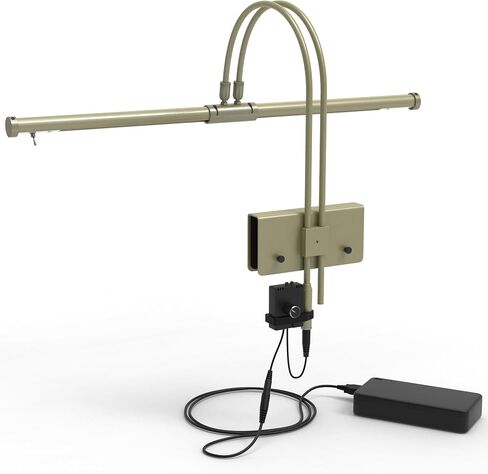 Cocoweb 22" LED Grand Piano Light in Black with Brass Accents with Dimmer Clip in Kuwait