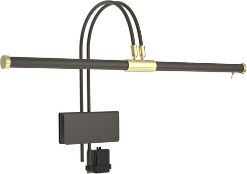 Cocoweb 22" LED Grand Piano Light in Black with Brass Accents with Dimmer Clip in Kuwait