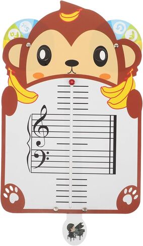 Music Staff Lap Board: Monkey Shape Note Card for Student - Musical Cardboard for Musical Teacher Classroom Homeschool Piano Teaching Tool in Saudi Arabia