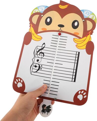 Music Staff Lap Board: Monkey Shape Note Card for Student - Musical Cardboard for Musical Teacher Classroom Homeschool Piano Teaching Tool in Saudi Arabia