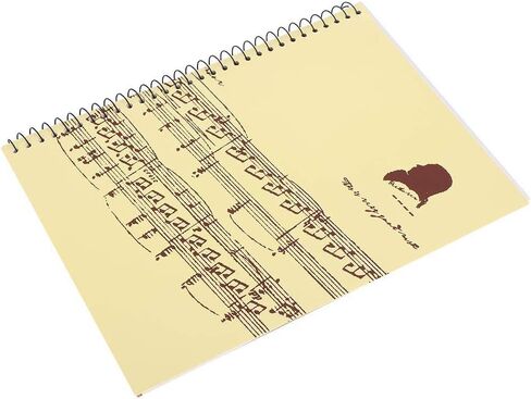 Songwriting Music Notebook, Notebook, Music Paper, 50 Pages Staff Stave Manuscript for Writer Music(Yellow sheet music pattern) [Unknown Binding] in Saudi Arabia