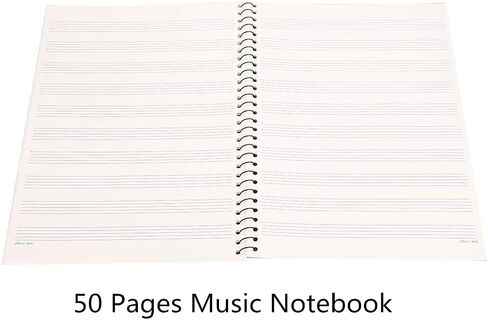 Cuifati Songwriting Music Notebook, Notebook, Music Paper, Manuscript Paper Notebook, Blank Sheet Music Composition Manuscript Staff Notebook with 50 Pages 26x19cm (Black piano pattern) in Saudi Arabia