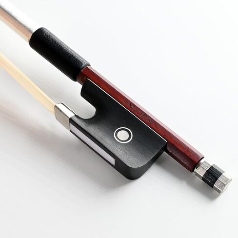 Brazilwood Viola Bow For 14"-17" Violas Full Size 74.5cm Ebony Frog Natural Mongolian White Horsehair Well Balanced Sweet Tone in Kuwait
