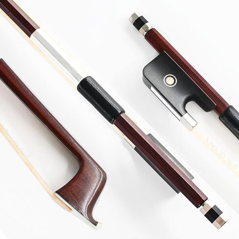 Brazilwood Viola Bow For 14"-17" Violas Full Size 74.5cm Ebony Frog Natural Mongolian White Horsehair Well Balanced Sweet Tone in Kuwait