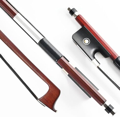 Brazilwood Viola Bow For 14"-17" Violas Full Size 74.5cm Ebony Frog Natural Mongolian White Horsehair Well Balanced Sweet Tone in Kuwait
