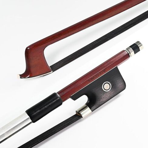 Brazilwood Viola Bow For 14"-17" Violas Full Size 74.5cm Ebony Frog Natural Mongolian White Horsehair Well Balanced Sweet Tone in Kuwait