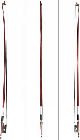 Brazilwood Viola Bow For 14"-17" Violas Full Size 74.5cm Ebony Frog Natural Mongolian White Horsehair Well Balanced Sweet Tone in Kuwait