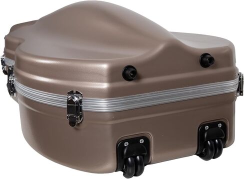 Crossrock ABS Cello Case for 4/4 & 3/4 Size | Champagne Matte Finish, Wine Red Velvet Interior, Molded Hardshell with Wheels, Lock, Dual Bow Holders & Backpack Straps​ in Saudi Arabia