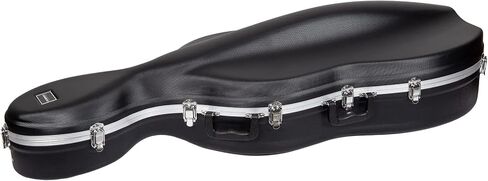 Crossrock ABS Cello Case for 4/4 & 3/4 Size | Champagne Matte Finish, Wine Red Velvet Interior, Molded Hardshell with Wheels, Lock, Dual Bow Holders & Backpack Straps​ in Saudi Arabia
