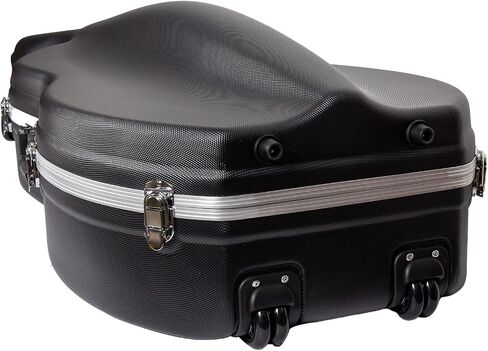 Crossrock ABS Cello Case for 4/4 & 3/4 Size | Champagne Matte Finish, Wine Red Velvet Interior, Molded Hardshell with Wheels, Lock, Dual Bow Holders & Backpack Straps​ in Saudi Arabia