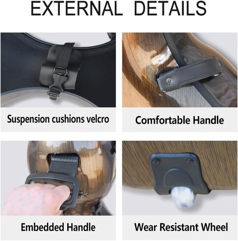 yinfente carbon cello cello case 4/4 مقبض مدمج الحجم الكامل ، العجلة ، المحمول الخلفي ، تشيلو مربع الصلبة الصلبة الخفيفة الوزن (اللون الأخضر السوداء) in Kuwait