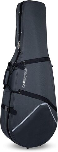 Crossrock Deluxe 4/4 Cello Case -foam خفيفة الوزن من الصلب الرمادي الرمادي ، الأسود/الرمادي (CRP201CEFG) in Kuwait
