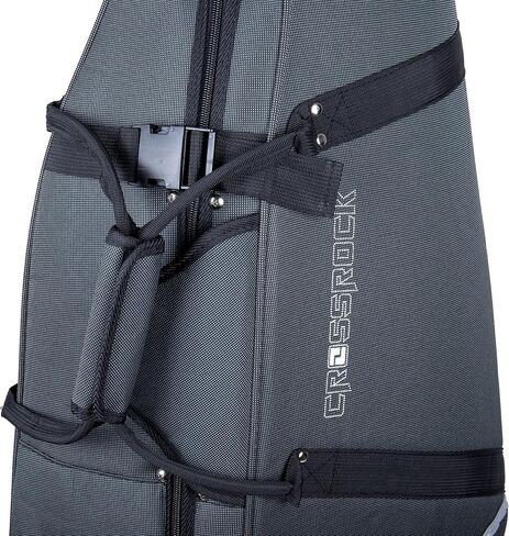 Crossrock Deluxe 4/4 Cello Case -foam خفيفة الوزن من الصلب الرمادي الرمادي ، الأسود/الرمادي (CRP201CEFG) in Kuwait