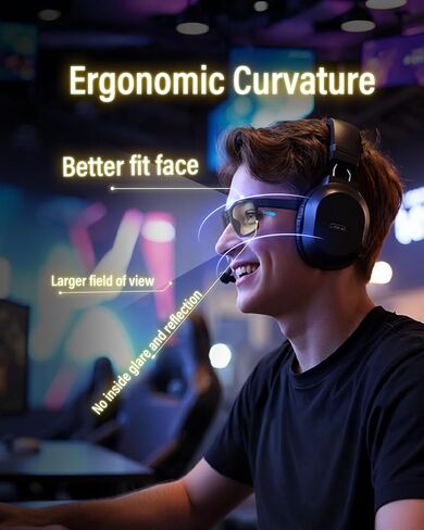 Goiteia Yellow Gaming Blue Light Glasses for Men, Computer Glasses for Long Hours of Gaming, No Eye Strain&Blurry in Kuwait