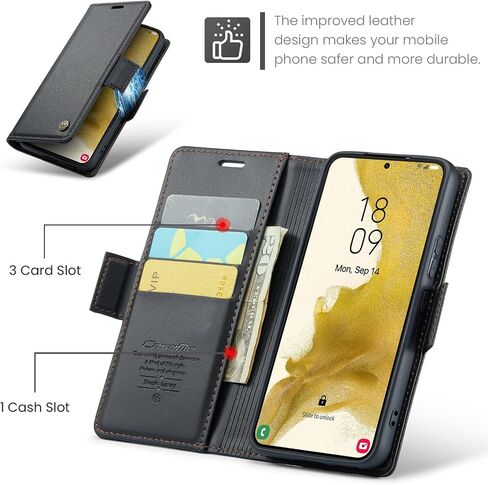 AUPAI for Samsung Galaxy S25 Ultra Wallet Case with Credit Card Holder, PU Leather RFID Blocking Folio Flip Kickstand Magnetic Clasp Protective Phone Cover for Women Men Brown in Saudi Arabia