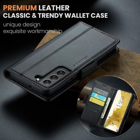 AUPAI for Samsung Galaxy S25 Ultra Wallet Case with Credit Card Holder, PU Leather RFID Blocking Folio Flip Kickstand Magnetic Clasp Protective Phone Cover for Women Men Brown in Saudi Arabia