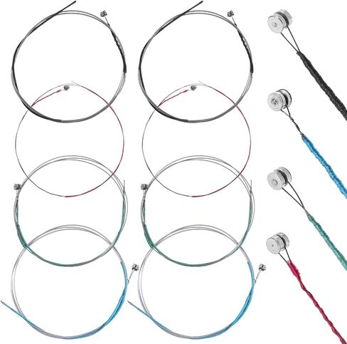 8 PCS Violin Strings Full Set(G-D-A-E), Universal Carbon Steel Copper Wound with Copper-Plated Ball End for Instruments 4/4 3/4 1/2 1/4 Violin in Saudi Arabia