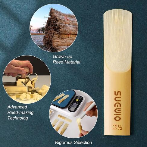 Alto Saxophone Reeds 10 Pack ، Strength 3.0 ، ALTO Sax Reeds التقليدية مع حالة محمولة ، طرف ريد أرق وتصميم غير مستقر ، القصب للاعبين من ذوي الخبرة في ألتو ساكسفون in Kuwait