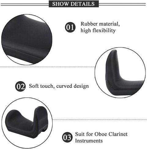 Alomejor Thumb Finger Rest Cushion Protects Hands Instrument for Oboe Clarinet Instruments Fits 1.45-1.75cm Metal Thumb Rest in Saudi Arabia