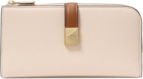kate spade new york Deco Pebbled Leather Zip Slim Wallet, True White in Saudi Arabia