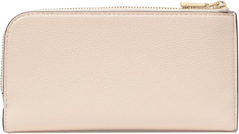 kate spade new york Deco Pebbled Leather Zip Slim Wallet, True White in Saudi Arabia