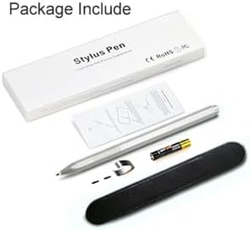 قلم الأسلوب السطحي لـ Microsoft Surface Pro 11/X/9/8/7/6/5/4/3 ، Surface Go 4/3/2 ، Surface Labtop/Studio/Book Series ، Pen مع Level 1024 Pressure ، Eraser & Right -انقر ، رفض النخيل -lback in Saudi Arabia