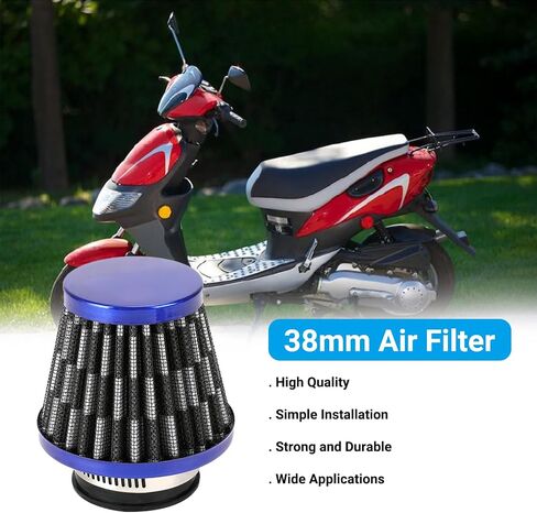 38 مم (1-1/2 ") مرشح الهواء متوافق مع GY6 139QMB 125CC 110CC 90CC 70CC 50CC TAOTAO BAJA ROKETA LONCIN SSR PEACE SCROUTER MOPED ATV Quad 4 Wheeler GO CART BIKE BIKE RED RED in Saudi Arabia