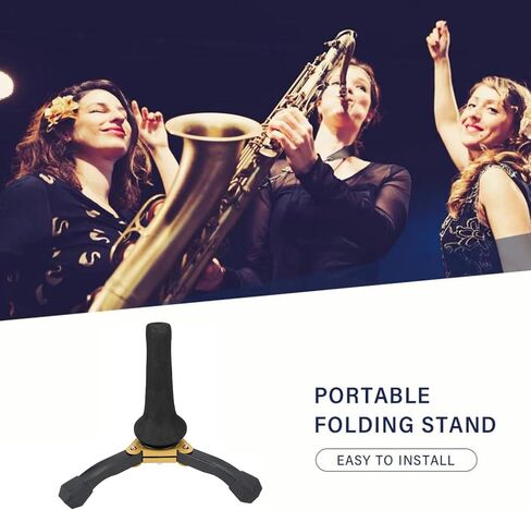 Walfront Soprano Saxophone Stand Foldable Portable Sax Tripod Holder for Straight With Material of Steel Plastic Sponge Trumpet Oboe Clarinet in Saudi Arabia