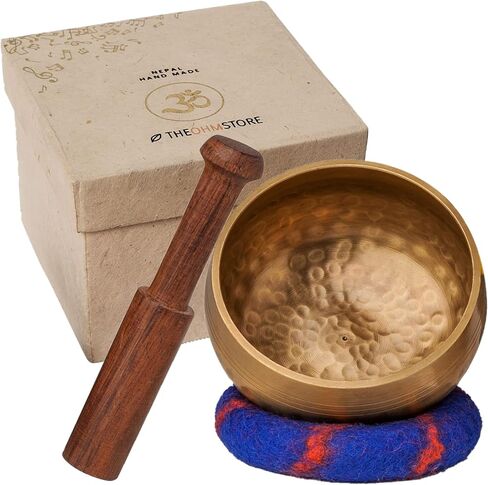 Ohm Store Tibetan Singing Bowl Set — Meditation Sound Bowl Handcrafted (3.5″ Original) in Kuwait