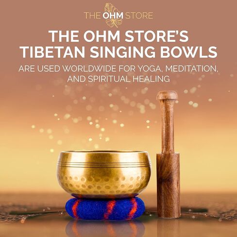 Ohm Store Tibetan Singing Bowl Set — Meditation Sound Bowl Handcrafted (3.5″ Original) in Kuwait