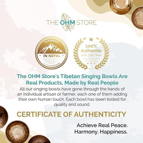 Ohm Store Tibetan Singing Bowl Set — Meditation Sound Bowl Handcrafted (3.5″ Original) in Kuwait