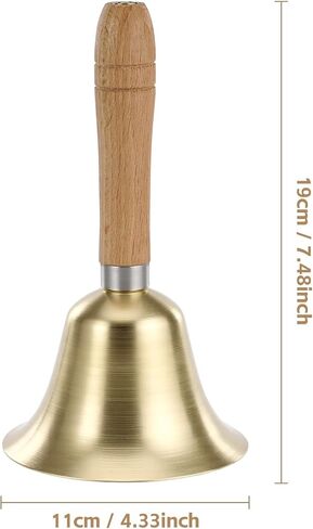 Super Loud Hand Bell - Solid Brass Call Bell for Elderly at Home, Wedding, Animal Training, Office, Dinner, Meditation, Musical Teaching and Service(3.15inch) in Kuwait