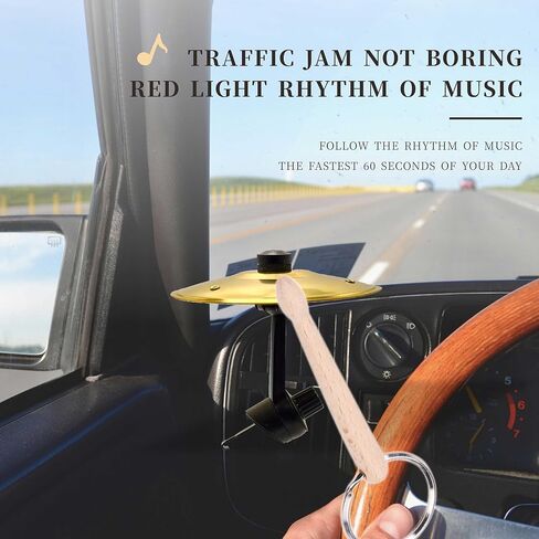Car Cymbal Air Vent - In - Car Music Accessory, Fun Gadget for All Vehicles, Easy Installation on Air Vents，Silver in Saudi Arabia